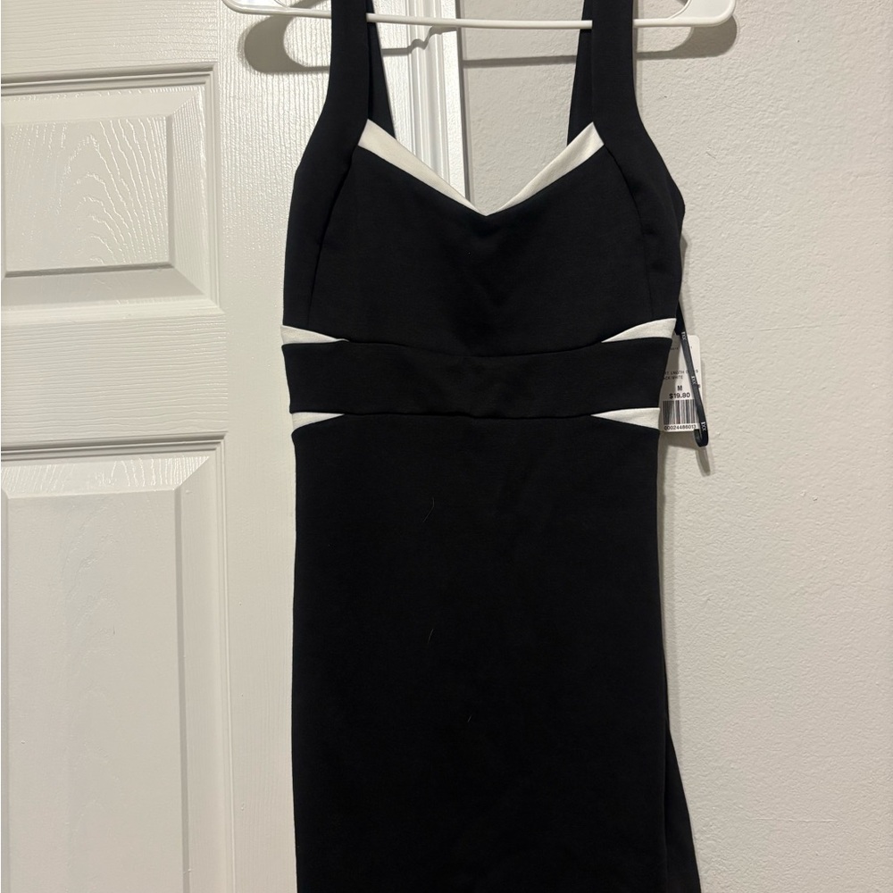 Elegant Black and White Dress
